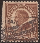 Stamps : America : United_States :  Warren Harding  1926 1,50 centavos air mail perf 11x10