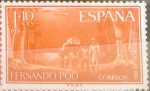 Stamps Spain -  Intercambio fd2a 0,35 usd 1 pta. + 10 cents. 1961