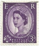 Stamps : Europe : United_Kingdom :  SERIE BÁSICA ISABEL II TIPO WILDING, FILIGRANA GIRADA. YVERT GB 331a