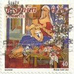 Stamps Spain -  NAVIDAD 2001. VIRGEN CON EL NIÑO, DE ALFREDO ROLDÁN. EDIFIL 3835