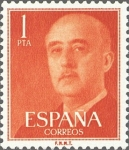 Stamps Europe - Spain -  ESPAÑA 1955 1153 Sello Nuevo General Franco 1pts sin goma Espana Spain Espagne Spagna Spanje Spanien