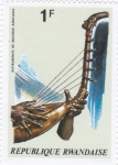 Stamps Rwanda -  instrumentos musicales africanos