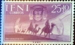 Stamps Spain -  Intercambio cr2f 0,25 usd 25 + 10  cents. 1955