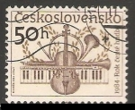 Stamps Czechoslovakia -  Instrumentos musicales