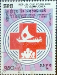 Stamps Cambodia -  Intercambio 0,30 usd 0,50 r. 1984