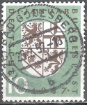 Stamps Germany -  Retorno del Saar a Alemania Occidental.Escudo de armas del Sarre.