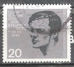 Stamps Germany -  20 Aniv de atentado contra la vida de Hitler. Anti-hitlerianos Mártires. Claus Schenk (Von Stauffenb