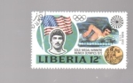 Stamps Liberia -  mark spitz