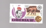 Stamps Liberia -  jjoo munich medalla de oro