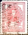 Stamps Argentina -  Intercambio 0,20 usd  5 cents. 1945