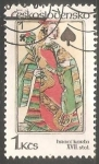 Stamps Czechoslovakia -  juegos de cartas del siglo 17