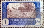 Stamps Spain -  Intercambio ma3s 0,20 usd 1 pta. 1944