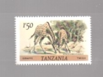 Stamps Tanzania -  girafas