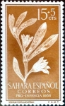 Stamps Spain -  Intercambio m1b 0,25 usd 15 + 5 cents. 1956