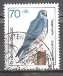 Stamps Germany -  Marca juvenil en 1973, las aves de rapiña.Aguilucho cenizo.