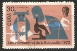 Sellos de America - Cuba -  Año intermacional de la educacion 1970