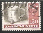 Stamps Denmark -  Corneta de correos y objetos de plata 