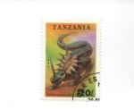 Stamps Tanzania -  stiracosaurus