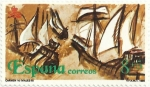 Stamps : Europe : Spain :  V CENTENARIO DESCUBRIMIENTO AMÉRICA. VIAJES-B, DE CARMEN DÍEZ. EDIFIL 3080