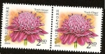 Sellos del Mundo : Asia : Singapore : Flora - La flor del jengibre