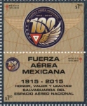 Sellos de America - Mxico -  CENTENARIO  DE  LA  FUERZA  AÉREA  MEXICANA.  EMBLEMA  Y  LEYENDA.