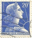 Stamps France -  SERIE MARIANNE DE MULLER. VALOR FACIAL 20 FF. YVERT FR 1011B