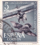 Stamps : Europe : Spain :   cincuentenario de la Aviacion española