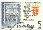 Stamps : Europe : Spain :  50 ANIVERSARIO PRIMER SELLO DE RECARGO PARA EXPO BARCELONA 1929. EDIFIL 2549