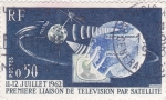 Stamps France -  PRIMERA TRANSMISION DE TELEVISIÓN POR SATÉLITE