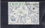 Stamps Denmark -  MAPA- ISLAS FEROE