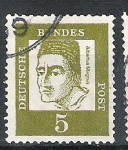 Sellos de Europa - Alemania -  1961 -1962 Personajes. Papel fosforescente. 3 C.