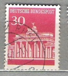 Sellos de Europa - Alemania -  1966 Serie básica. Puerta de Branbemburgo. 4 C.