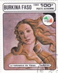 Stamps Burkina Faso -  EL NACIMIENTO DE VENUS