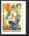 Stamps Honduras -  Paintings from Gaye-Darléne Bidart de Satulsky