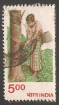 Stamps India -  Extracción de caucho