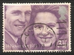 Stamps United Kingdom -  Princess Anne and Captain Mark Philips