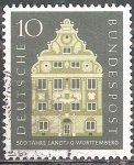 Stamps Germany -  500 Años de la Universidad de Friburgo, 1457-1957.