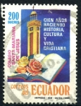 Sellos de America - Ecuador -  ECUADOR_SCOTT 1240 CENT. DEL COLEGIO SANTA MARIANA, LIBRO Y TORRE CHURCH. $0,60