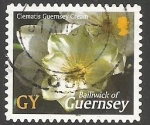 Stamps United Kingdom -  Clematis Guernsey Cream