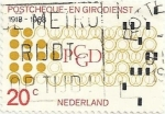 Stamps : Europe : Netherlands :  50 AÑOS DE LAS CUENTAS CORRIENTES POSTALES. GIRO Y CHEQUE POSTAL. YVERT NL 865