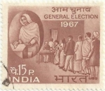 Stamps : Asia : India :  ELECCIONES GENERALES. URNA Y COLEGIO ELECTORAL. YVERT IN 218