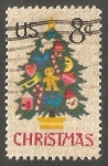 Stamps United States -  Arbol de navidad decorado