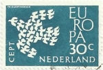 Sellos de Europa - Holanda -  SERIE EUROPA 1961. PALOMAS DE LA PAZ, VALOR FACIAL 30 cts. YVERT NL 739