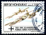 Sellos de America - Honduras -  HONDURAS_SCOTT C712.01 50º ANIV FUERZAS AEREAS, CESSNA A37-B. $0,50