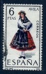 Stamps Spain -  Trages regionales (Avila)