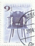 Stamps Hungary -  MOBILIARIO ANTIGUO. SILLA DEL SIGLO XVIII DE DUNAPATAJ. YVERT HU 3734