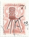 Stamps : Europe : Hungary :  MOBILIARIO ANTIGUO. SILLA DE TÓTKOMLÓS, 1853. YVERT HU 3767