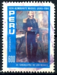 Sellos de America - Per -  PERU_SCOTT 824a 150º ANIV ALMIRANTE MIGUEL GRAU. $0,45