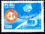 Stamps Peru -  PERU_SCOTT 860 55º ANIV SOCIEDAD NACIONAL DE RADIO. $1,00