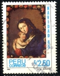 Sellos de America - Per -  PERU_SCOTT 864 NAVIDAD 85, VIRGEN CON NIÑO. $0,20